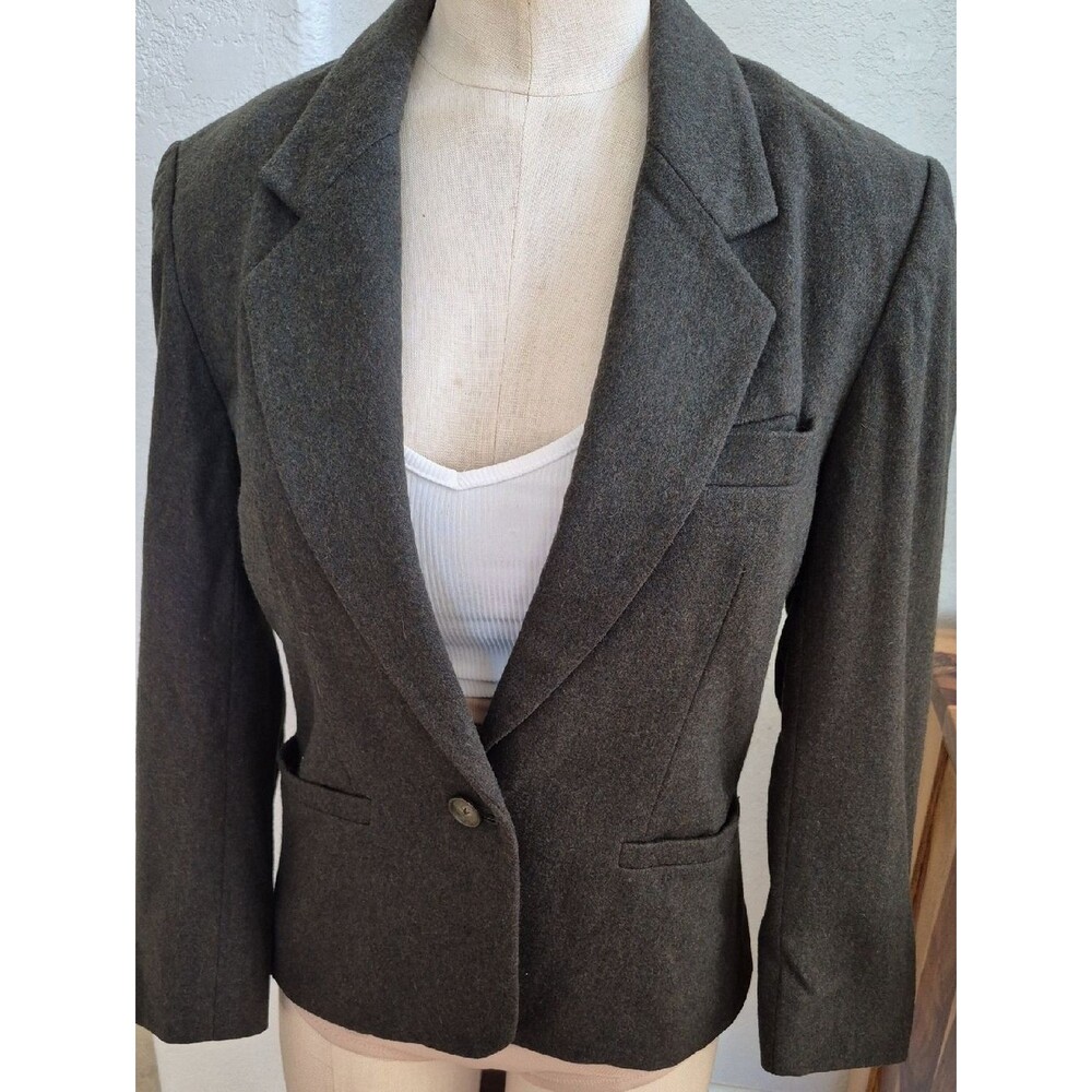 Vtg. JH Collectibles, Wool, Union Made, One Button Blazer Sz 6